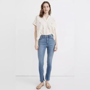 MADEWELL High Rise Roadtripper Supersoft Jeans: Ankle Slit Edition, Minford Wash